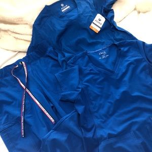 Scrubs royal blue side medium
